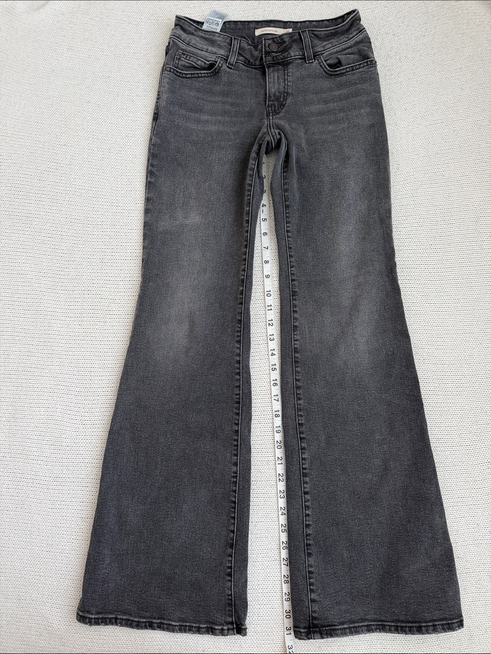 Levi’s Superlow Flare Jeans Black Size 26 - Picture 5 of 6